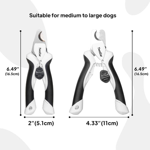 TwoEar Dog Nail Clippers with Light, Dog Nail Trimmers with Quick Sensor & Safety Guard, Razor Sharp Blade, LED Pet Nail Clipper/Dog Toenail Clipp...
